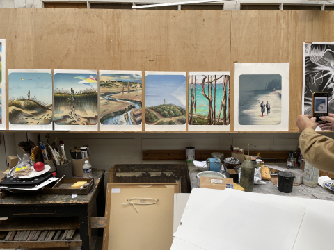 Paris litographies Martin Bigum Atelier Clot Danish contemporary art