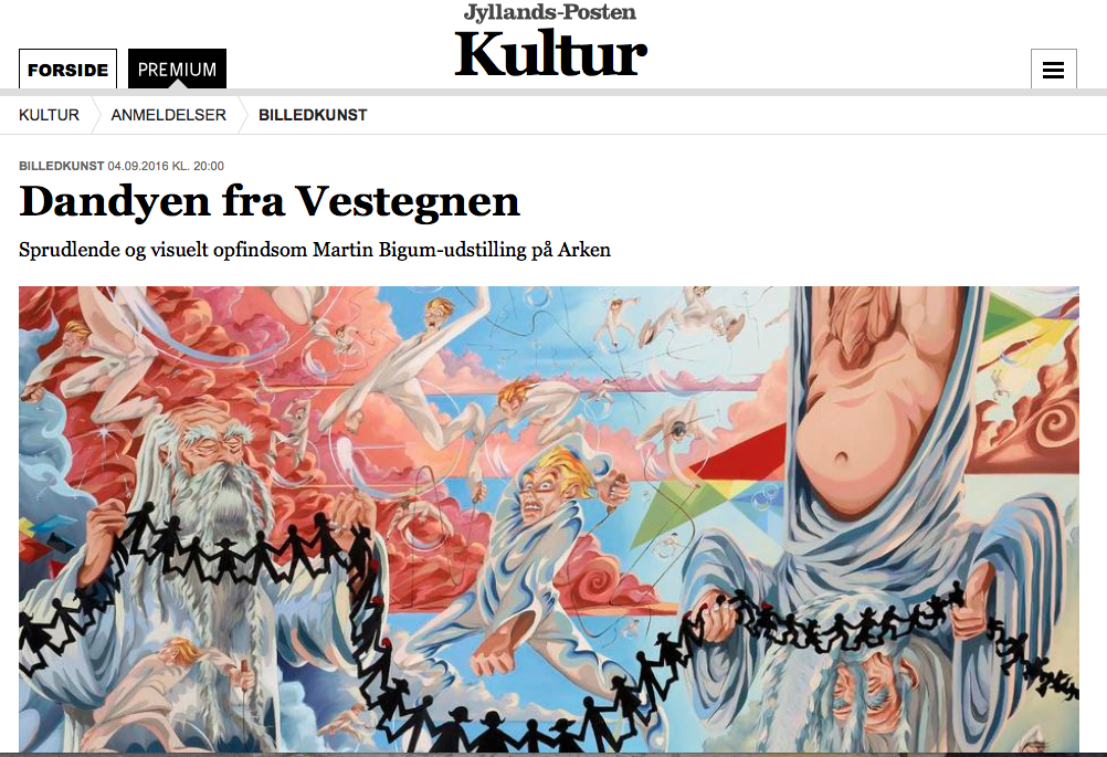 Review of Martin Bigum - ARKEN in Jyllandsposten