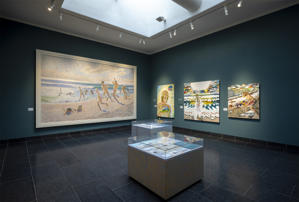 Installation view, J.F. Willumsen and Martin Bigum, Willumsens Museum, 2024, J.F. Willumsen and Martin Bigum, Som et møl mod flammen/ Like a moth to the flame, Willumsens Museum and Randers Kunstmuseum, Jan.-Oct. 2024, curated by Merete Sanderhoff