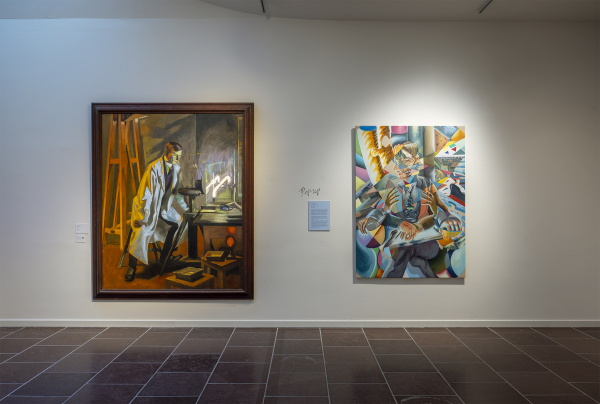 Installation view, J.F. Willumsen and Martin Bigum, Willumsens Museum, 2024, J.F. Willumsen and Martin Bigum, Som et møl mod flammen/ Like a moth to the flame, Willumsens Museum and Randers Kunstmuseum, Jan.-Oct. 2024, curated by Merete Sanderhoff