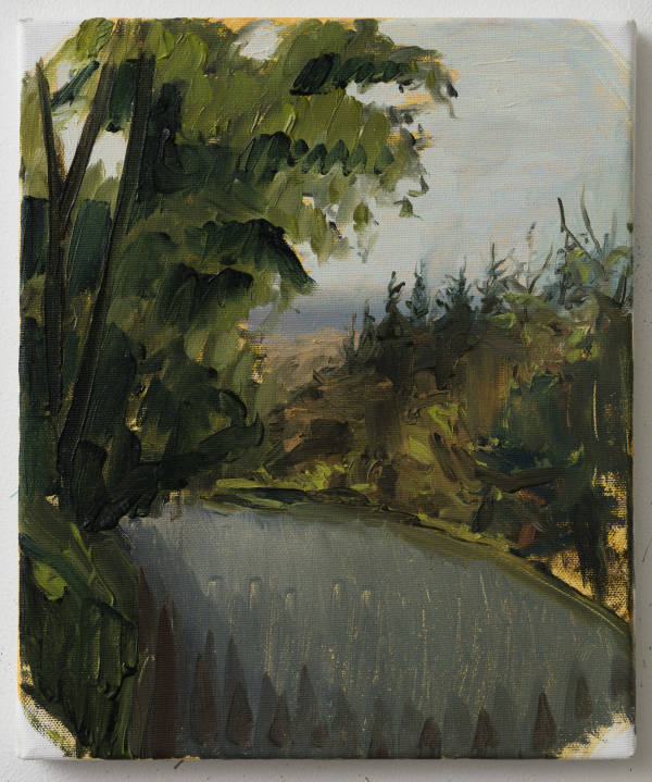 "The Fall" at Svinkløv Badehotel, DK, 2014, Oil on canvas, 30 x 25 cm, private collection