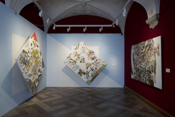 Installationview A Family, In Arcadia Ego and Abrupt (constantly)(The Author Jens Christian Grøndahl) , Rotor paintings and normal painting