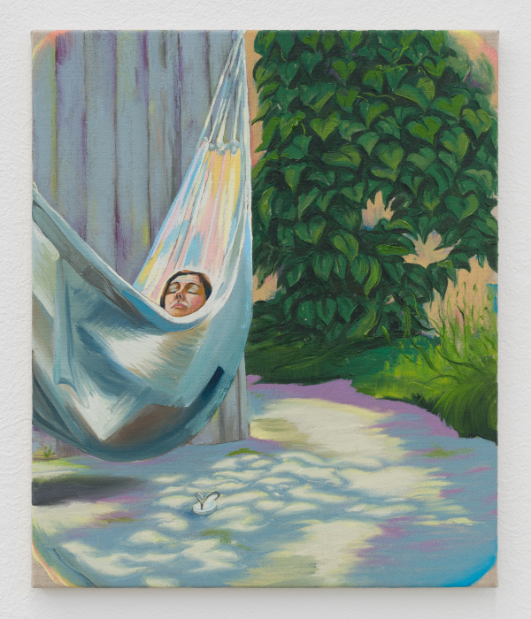 Rest/ dvale, 45 x 60 cm, oil/canvas, 2024, The bubbles ( and the Lions Mane Jelly Fish!) in the creek, Charlotte Fogh Gallery, Oct.-Nov. 2024