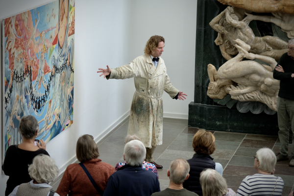 Installation view, J.F. Willumsen and Martin Bigum, Willumsens Museum, 2024, J.F. Willumsen and Martin Bigum, Som et møl mod flammen/ Like a moth to the flame, Willumsens Museum and Randers Kunstmuseum, Jan.-Oct. 2024, curated by Merete Sanderhoff