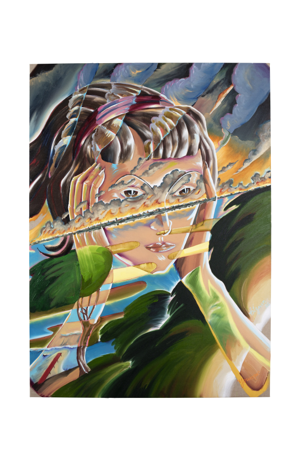 Youropa, 175 x 125 cm, oil on canvas w. rabbit glue, 2022, Art Basel Volta, Another World 2020-21