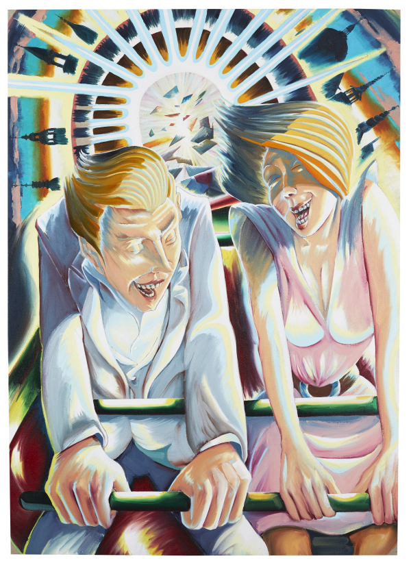 Out of the tunnel, 175 x 125 cm, oil on canvas w. rabbit glue, private collection, Another World 2020-21