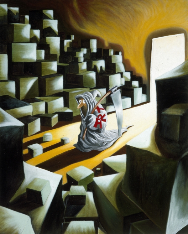 Radical Myth, 1992, acrylic on canvas, 150 x 120 cm, Novo Nordic Art Collection
