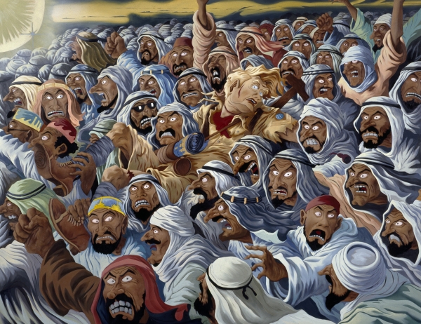 Colonial Bastard (The poet Jesper Berg in Syria), 1996, oil on canvas, 215 x 280 cm, private collection, Holland
