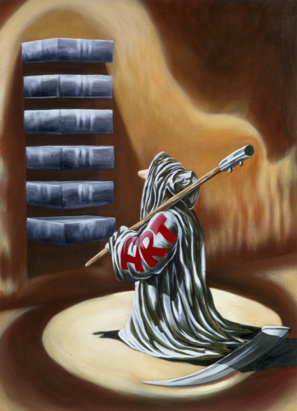 Radical Myth (Judd), 1992, acrylic on canvas, 160 x 115 cm, Novo Nordic Art Collection, DK
