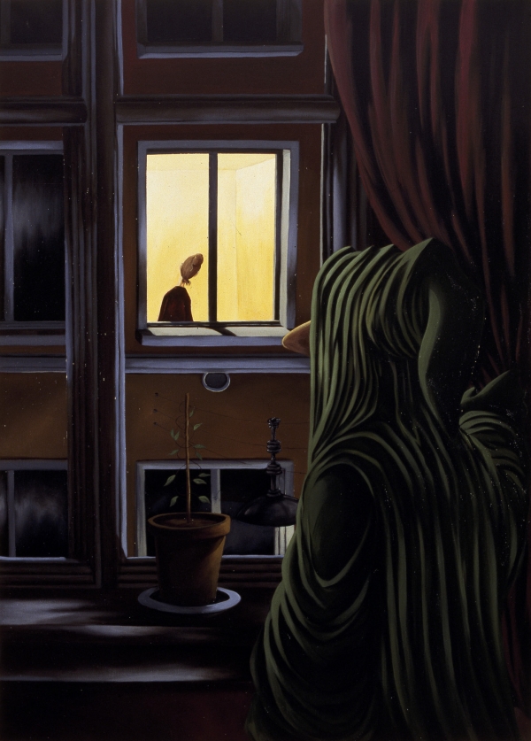 Voyeur, 1994, acrylic on canvas, 190 x 135 cm, private collection