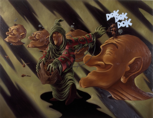 Voodoo - pipe, 1995, Oil on canvas, 140 x 180 cm, Novo Nordic Art Collection
