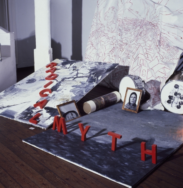 Radical Myth, installation, detail, M 59, Den Frie, 1991